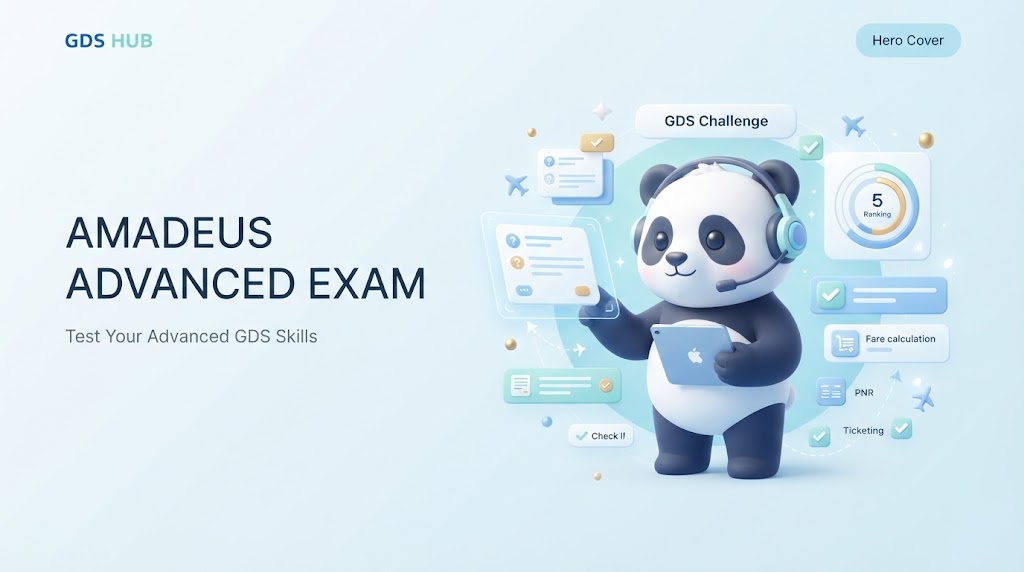 Amadeus Advanced Exam certificate issued by the GDS Training Simulator for experienced travel agents